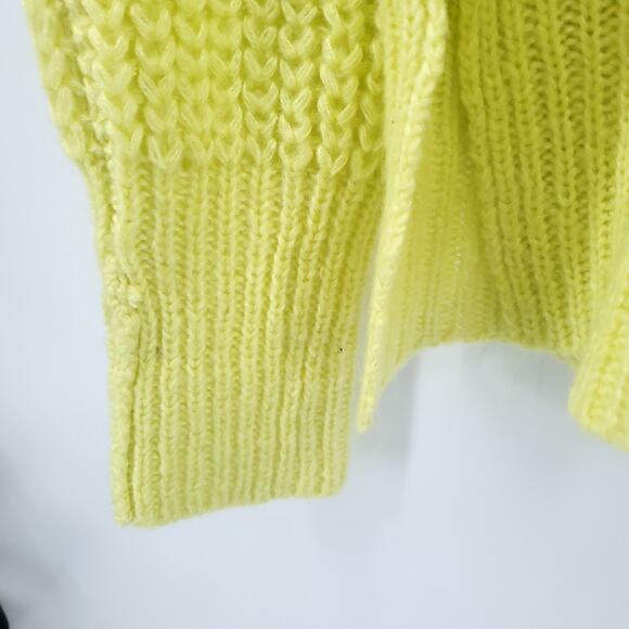RD Cloth. Relaxed Boxy Cozy Oversized Candy Coated Lime Green Sweater Tunic M - Picture 12 of 16